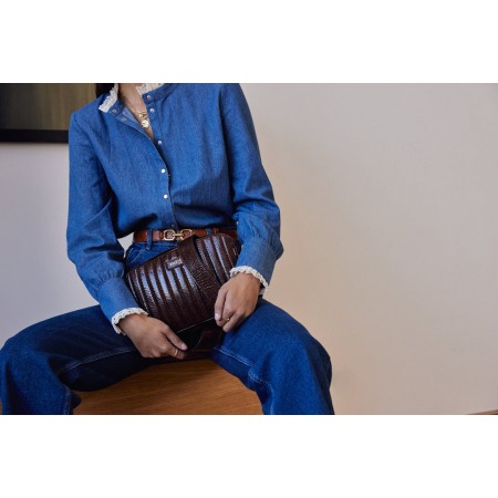 Leopoldine blue shirt basket pas cher