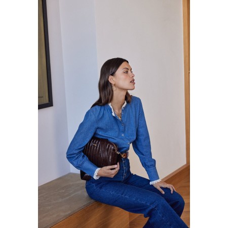 Leopoldine blue shirt basket pas cher