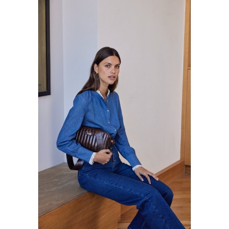 Leopoldine blue shirt basket pas cher