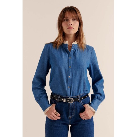 Leopoldine blue shirt basket pas cher