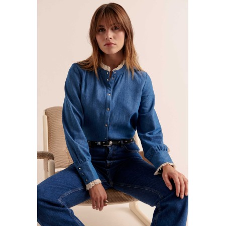 Leopoldine blue shirt basket pas cher