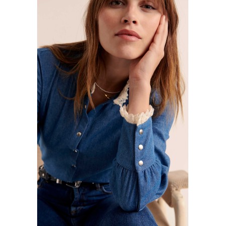 Leopoldine blue shirt basket pas cher