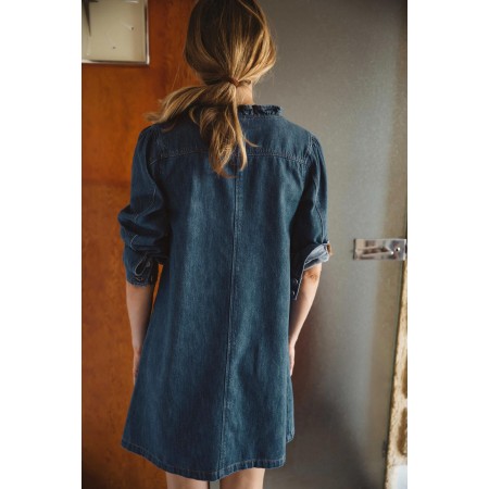 Zina denim blue midi dress l'évolution des habitudes 