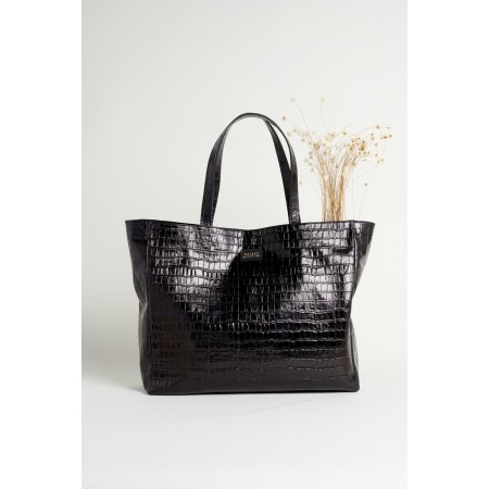 Black embossed Zacharia tote bag JUSQU'A -70%! 