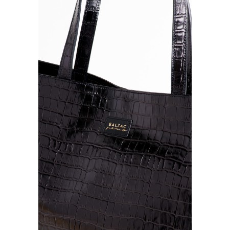 Black embossed Zacharia tote bag JUSQU'A -70%! 