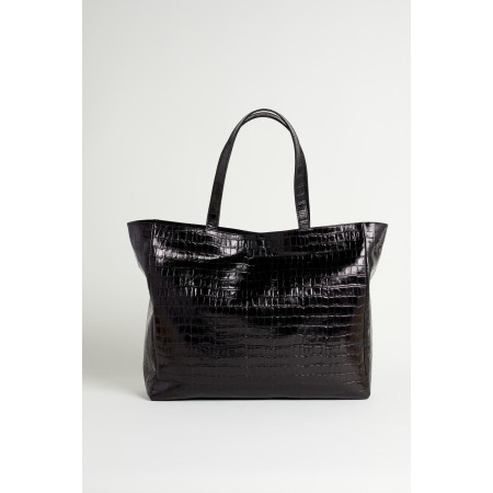 Black embossed Zacharia tote bag JUSQU'A -70%! 