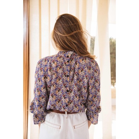 Bird print Tia blouse pas cher 