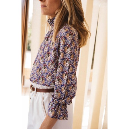 Bird print Tia blouse pas cher 