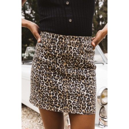 Loane leopard print skirt de pas cher