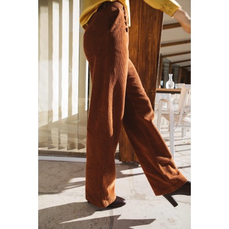 Diego rust velvet trousers commande en ligne