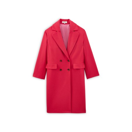 Victorio fuchsia wool coat la chaussure