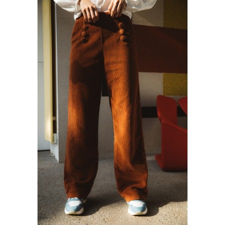 Diego rust velvet trousers commande en ligne