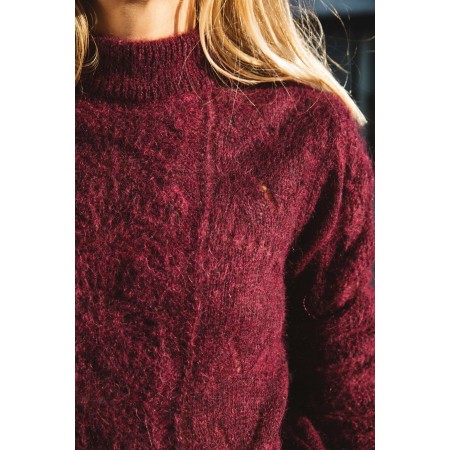 Colombe aubergine sweater in mohair and alpaca à prix réduit toute l'année