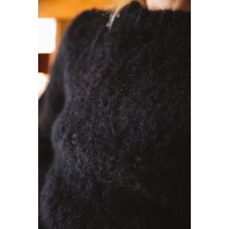 Lucian black mohair and alpaca jumper JUSQU'A -70%! 