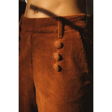 Diego rust velvet trousers commande en ligne