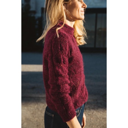 Colombe aubergine sweater in mohair and alpaca à prix réduit toute l'année