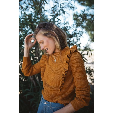 Vivianne coffee wool jumper pas cher