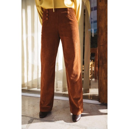 Diego rust velvet trousers commande en ligne