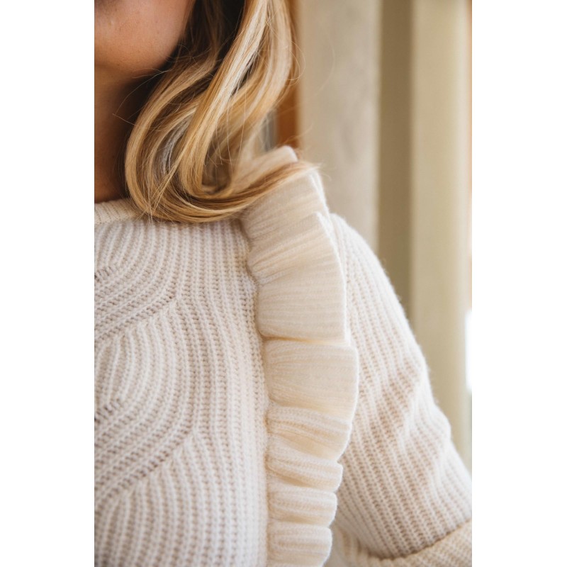 Vivianne ecru wool sweater Profitez des Offres !