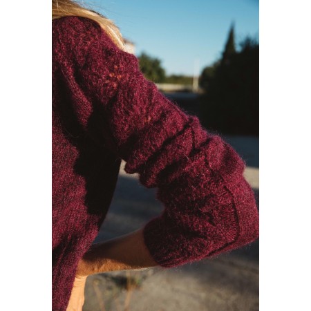 Colombe aubergine sweater in mohair and alpaca à prix réduit toute l'année