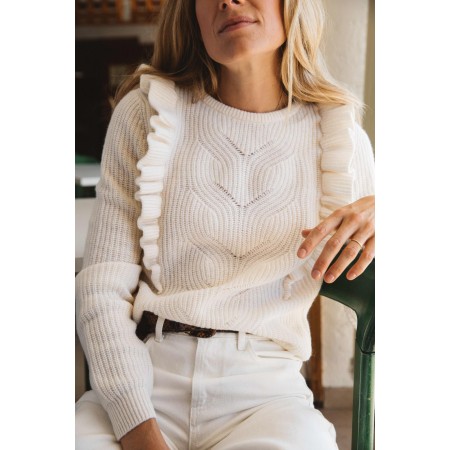 Vivianne ecru wool sweater Profitez des Offres !