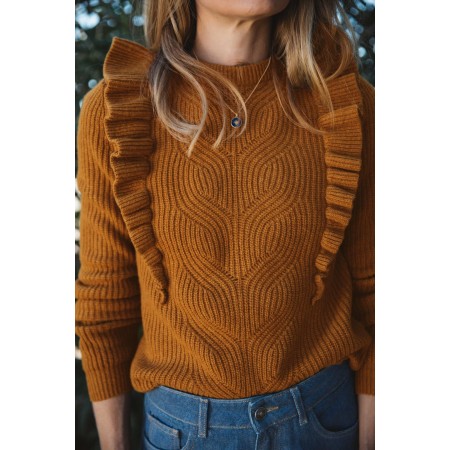 Vivianne coffee wool jumper pas cher