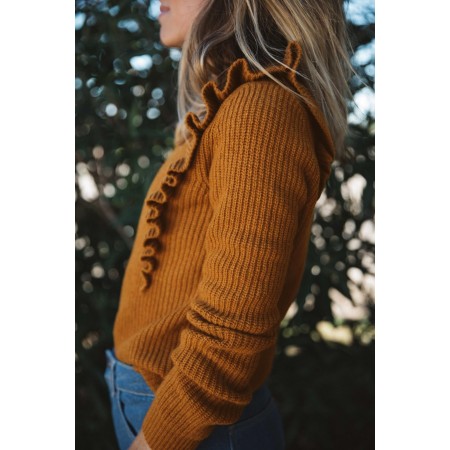 Vivianne coffee wool jumper pas cher