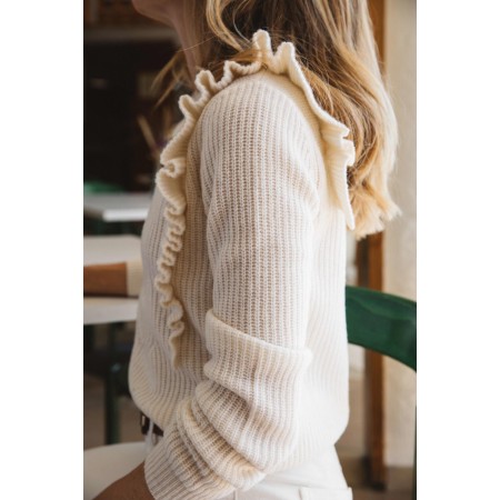 Vivianne ecru wool sweater Profitez des Offres !