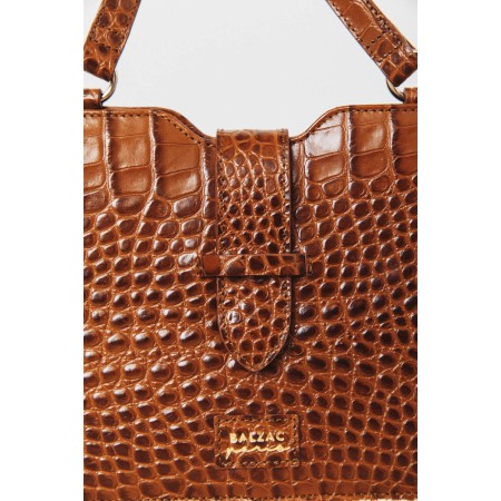 Embossed cognac Jacob bag pas cher 