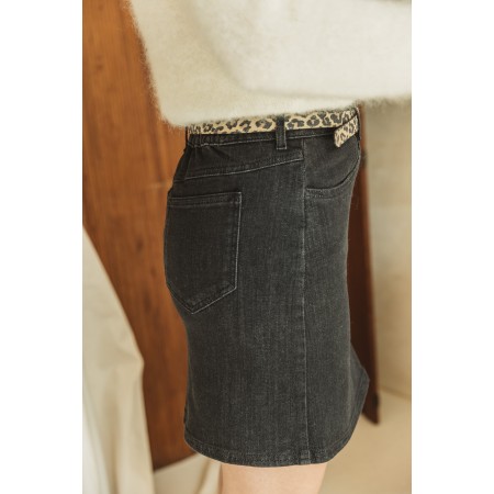 Dark gray Loane skirt destockage