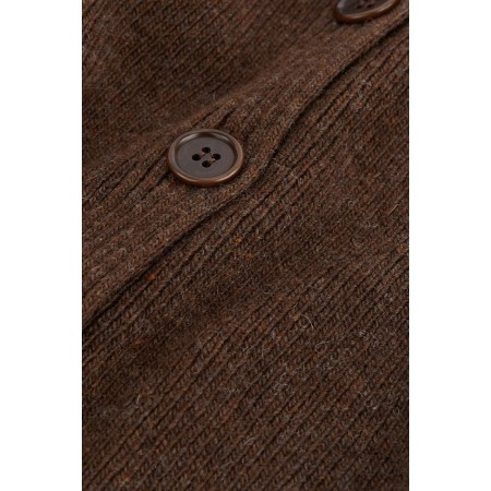 Fergoza brown cardigan in merino wool l'achat 