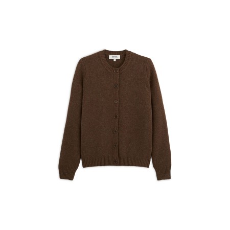 Fergoza brown cardigan in merino wool l'achat 