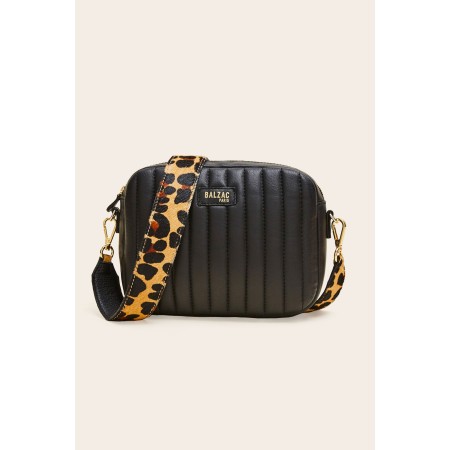 Black Caesar bag with leopard handle l'évolution des habitudes 