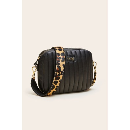 Black Caesar bag with leopard handle l'évolution des habitudes 