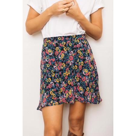 Irisa skirt with dream flower print Les êtres humains sont 