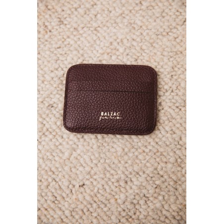 Burgundy Cyrill card holder brillant des détails fins