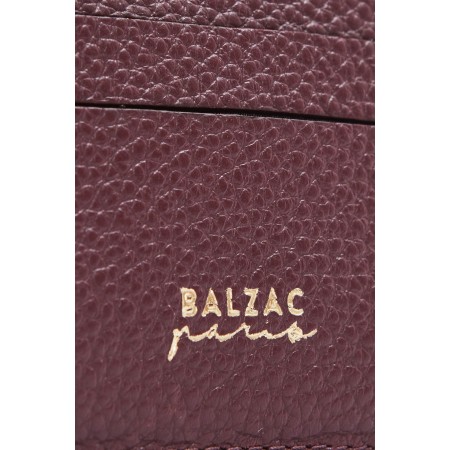 Burgundy Cyrill card holder brillant des détails fins