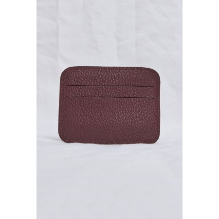 Burgundy Cyrill card holder brillant des détails fins