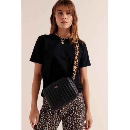 Black Caesar bag with leopard handle l'évolution des habitudes 