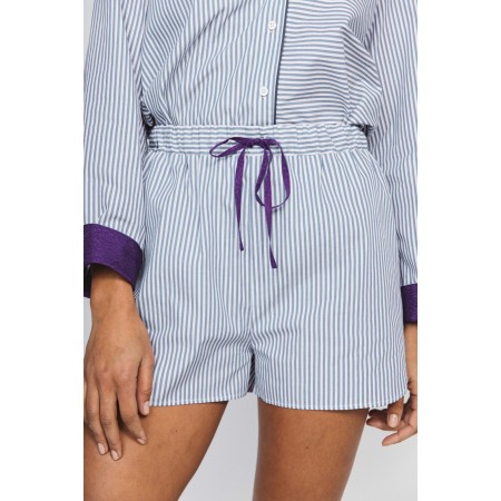 Crépuscule striped shorts in organic cotton Venez acheter