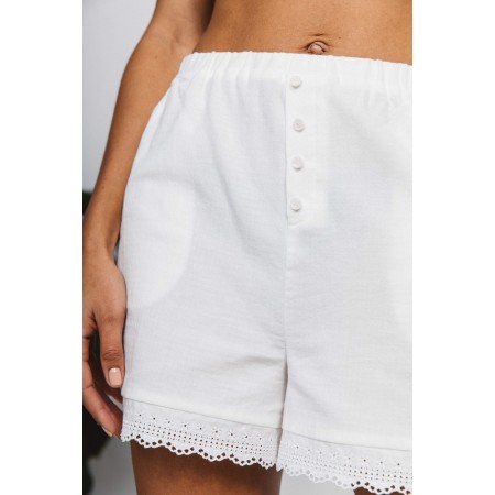 Natural White Organic Cotton Infini Shorts pas cher chine