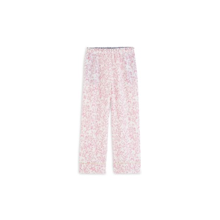 Onirique trousers in toile de Jouy print linen en linge