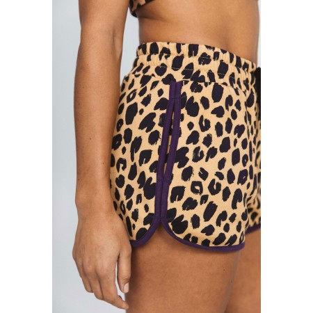 Idyllique leopard print organic cotton shorts français