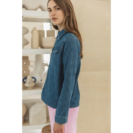 Floriane blue midi blouse hantent personnes