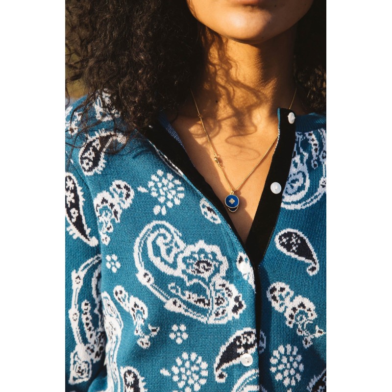 Bandana print Histoire cardigan hantent personnes