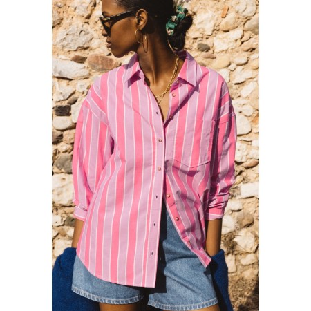 Liberte shirt with pink stripes online