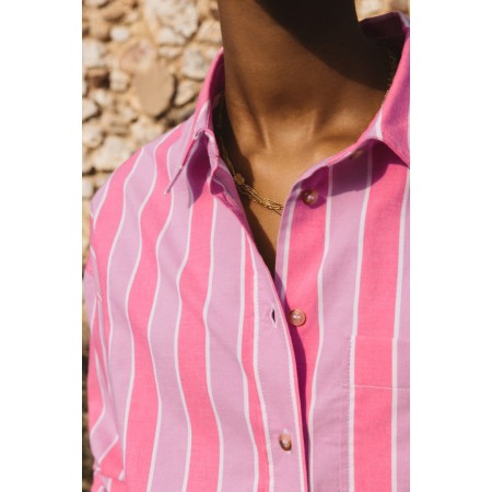 Liberte shirt with pink stripes online