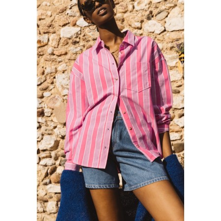 Liberte shirt with pink stripes online