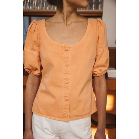 Apricot Romance blouse vente chaude votre 