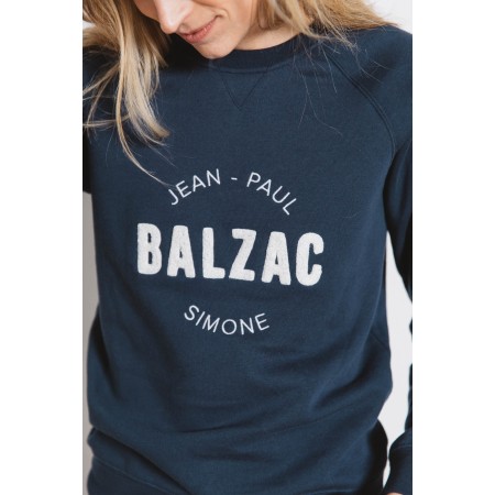 Literary sweatshirt Jean-Paul/Simone navy le concept de la Pate a emporter 